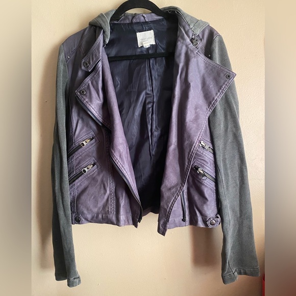 Urban Outfitters + Silence Noise: VEGAN LEATHER Fleece Moto Jacket | Siz… - Picture 5 of 7